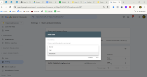 Setting permissions on GSC